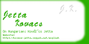 jetta kovacs business card
